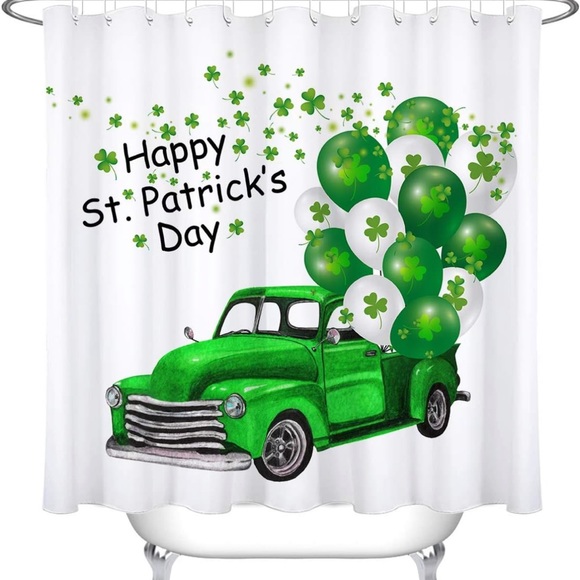 Other - Happy St Partick Shower Curtain 72x72 Inch Polyester Fabric with 12 Hooks